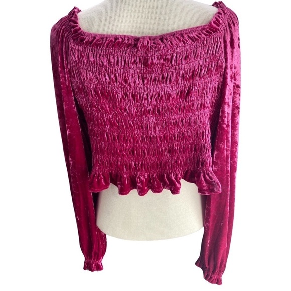 En Saison Danbury Crushed Velvet Smocked Top Size 2X NEW - Picture 6 of 9
